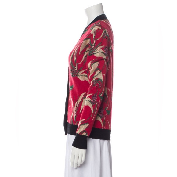 NWT La DoubleJ Printed Plunge Neckline Sweater w/ Tags Sz M - Picture 3 of 4